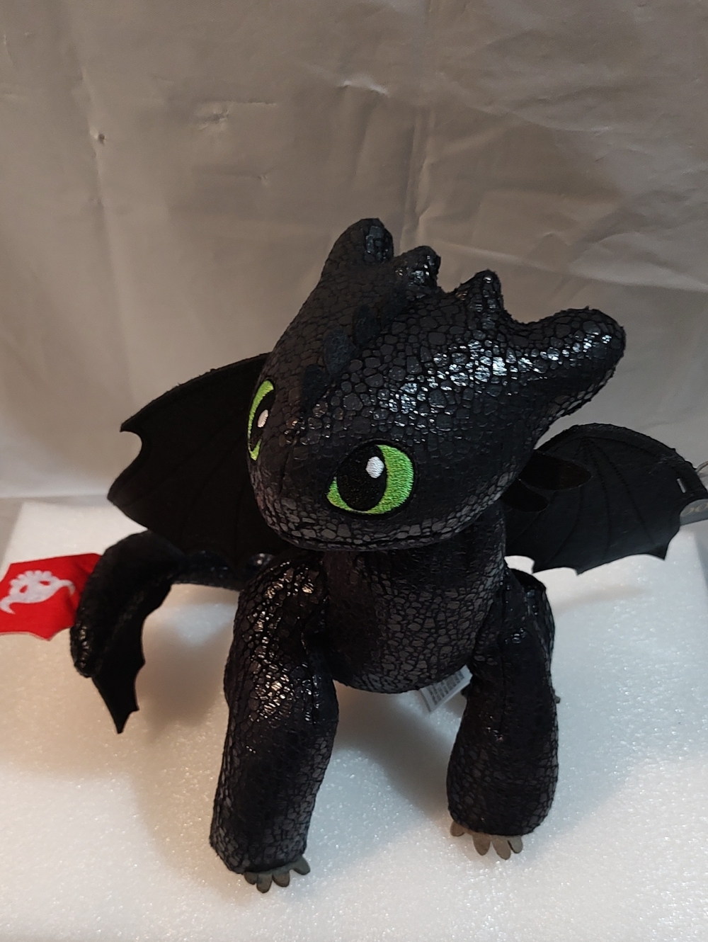 Toothless Black Dragon Plush Toy with Green Eyes - Kids Toys